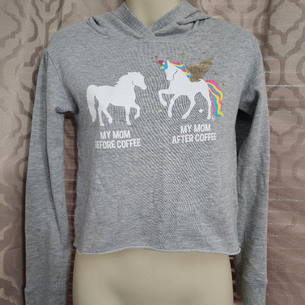 Justice Active crop hoodie it is size 10